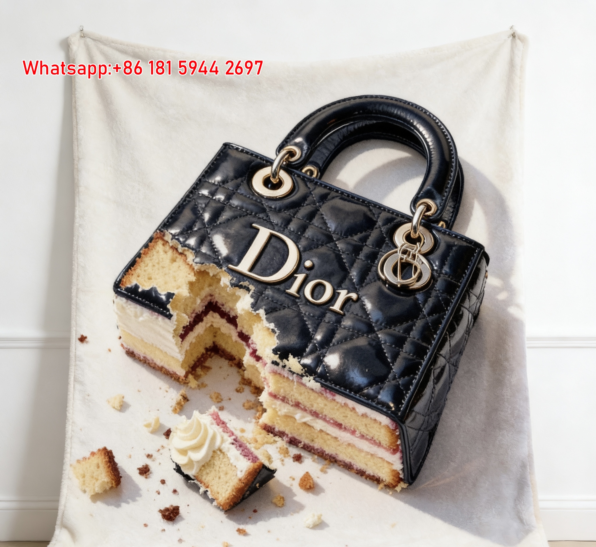 Dior Bag Cake Inspired Flannel Sofa Throw Blanket D277